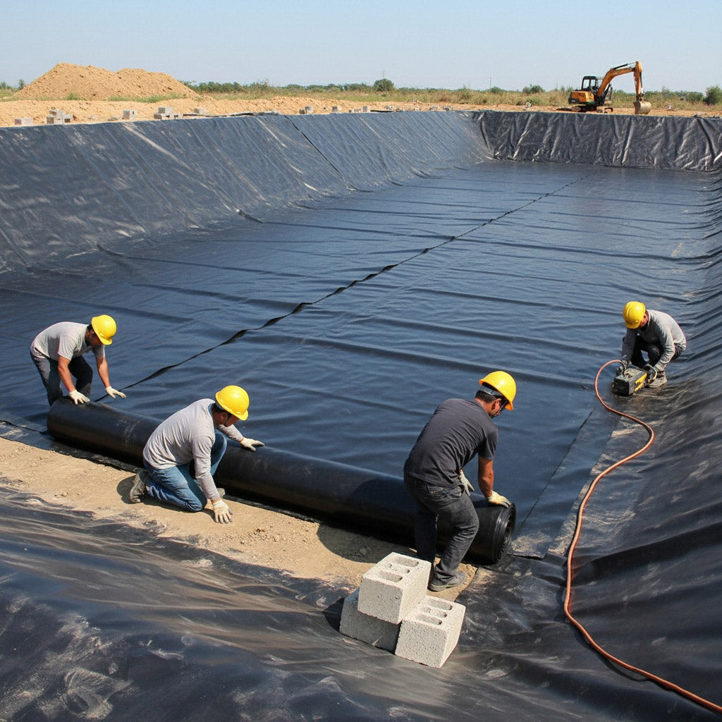 Professional LDPE Pond Liner with Free Underlay 40-Year Guarantee – Strong, Flexible & UV-Stable for All Pond Types