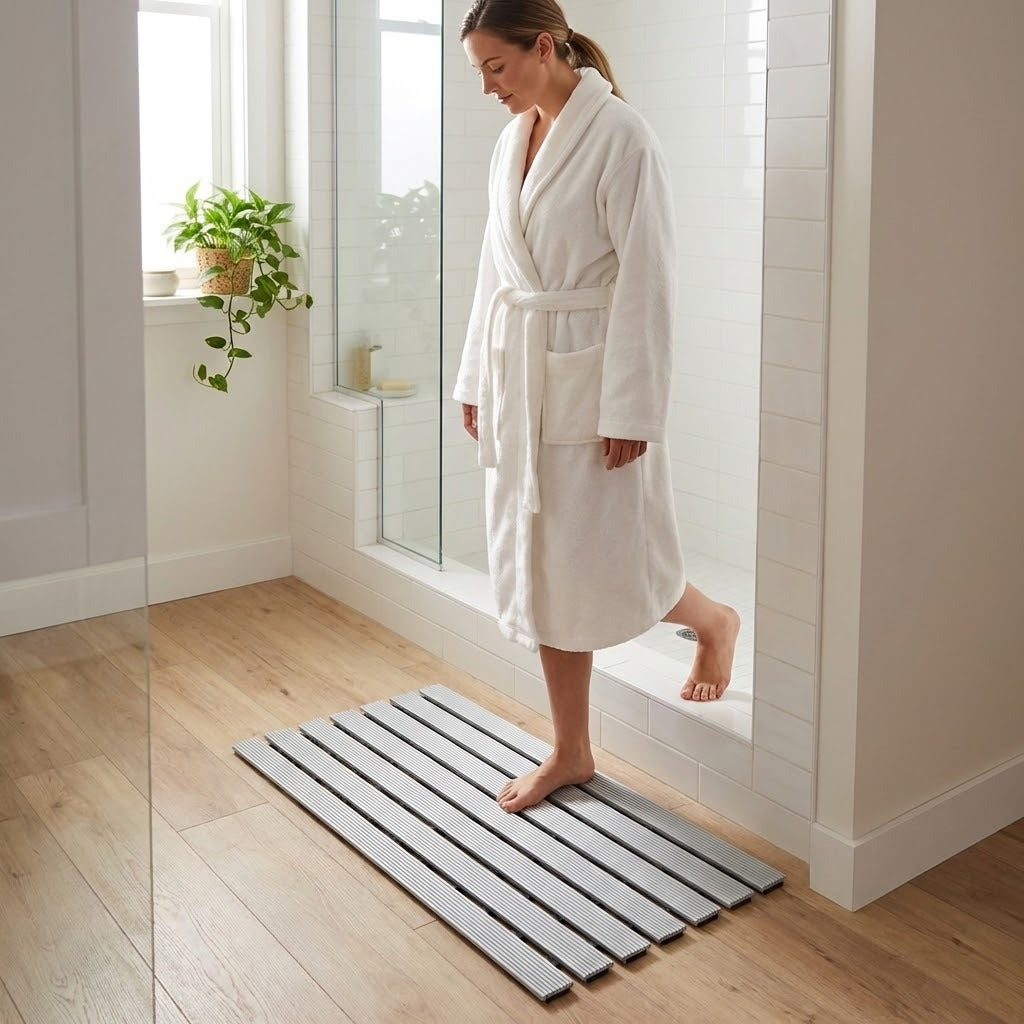 Premium Non-Slip PVC Duckboard Shower Mat - 61cm x 25cm for Safety and Comfort in Bathrooms, Spas, and Pools