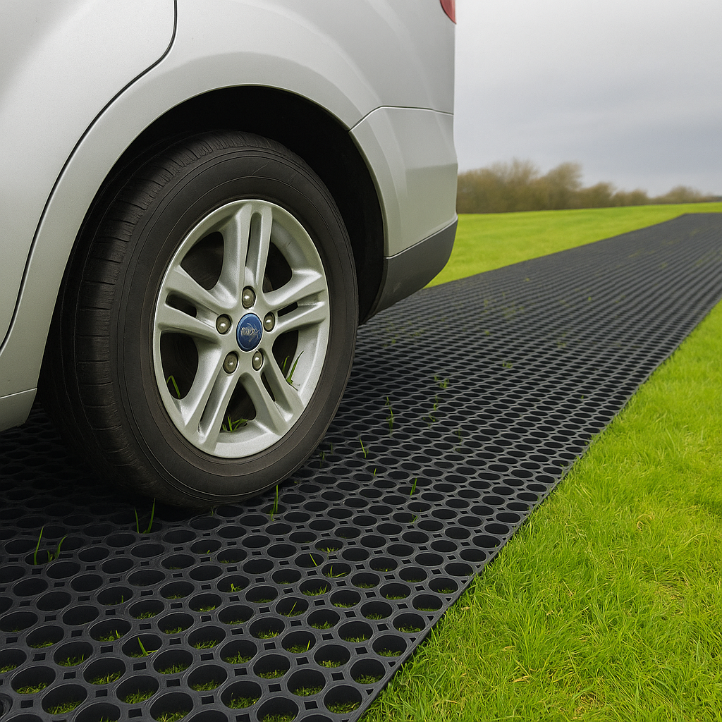 Heavy Duty Gateway Rubber Grass Mats for Horse Stables - Durable, Non-Slip, Comfortable, Easy to Install & Maintain, Ideal for High-Traffic Areas