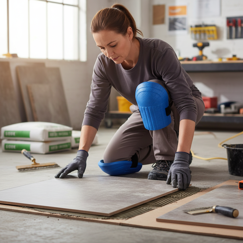 Premium Comfortable EVA Foam Knee Pads for Tiling, Gardening, and Construction - Durable Protection with Thickened Design