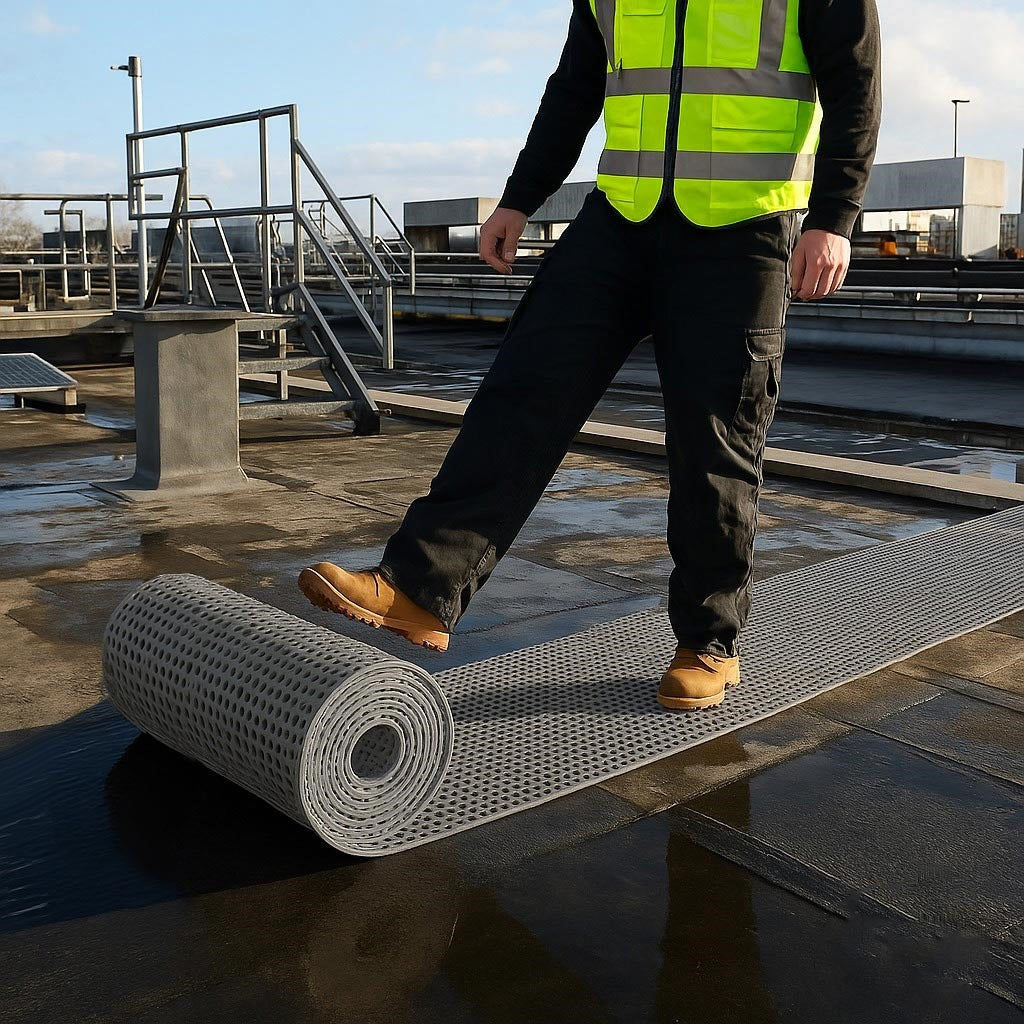 Non-Slip Safety Walkway Matting with Drainage System