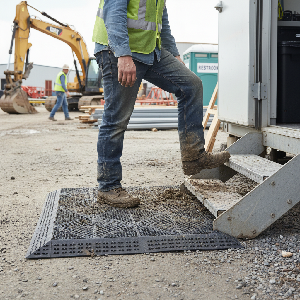 Premium Heavy Duty 3-in-1 Modular Brush Doormat for All-Season Use, Effective Drainage and Safety Features