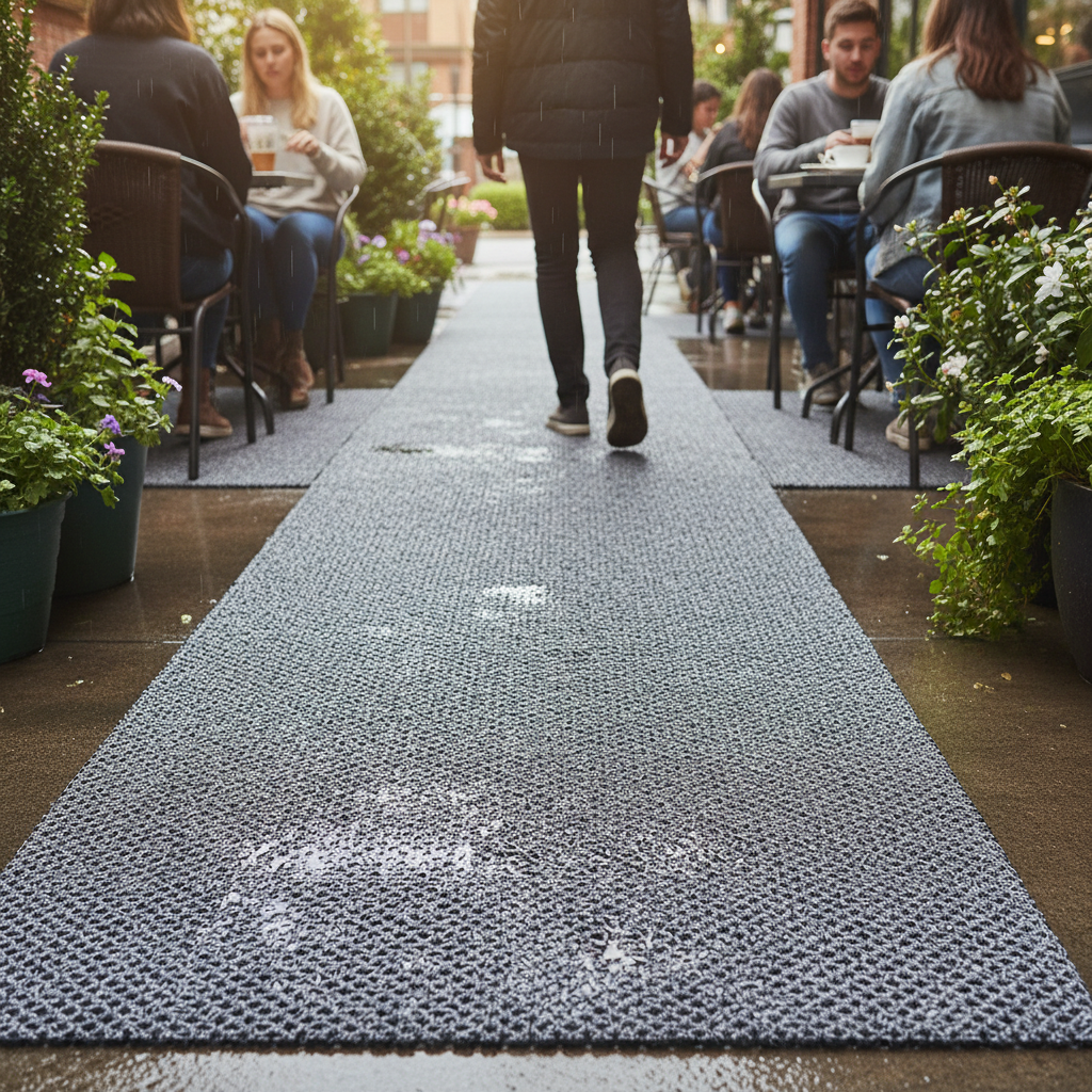 Premium Non-Slip Spaghetti Drainage Matting 8mm Thick for Indoor/Outdoor Use, Durable PVC Construction