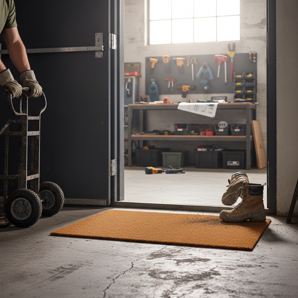 Premium Non-Shed Synthetic Coir Doormat - Weather-Resistant with Non-Slip Backing and Low-Profile Design for High-Traffic Areas