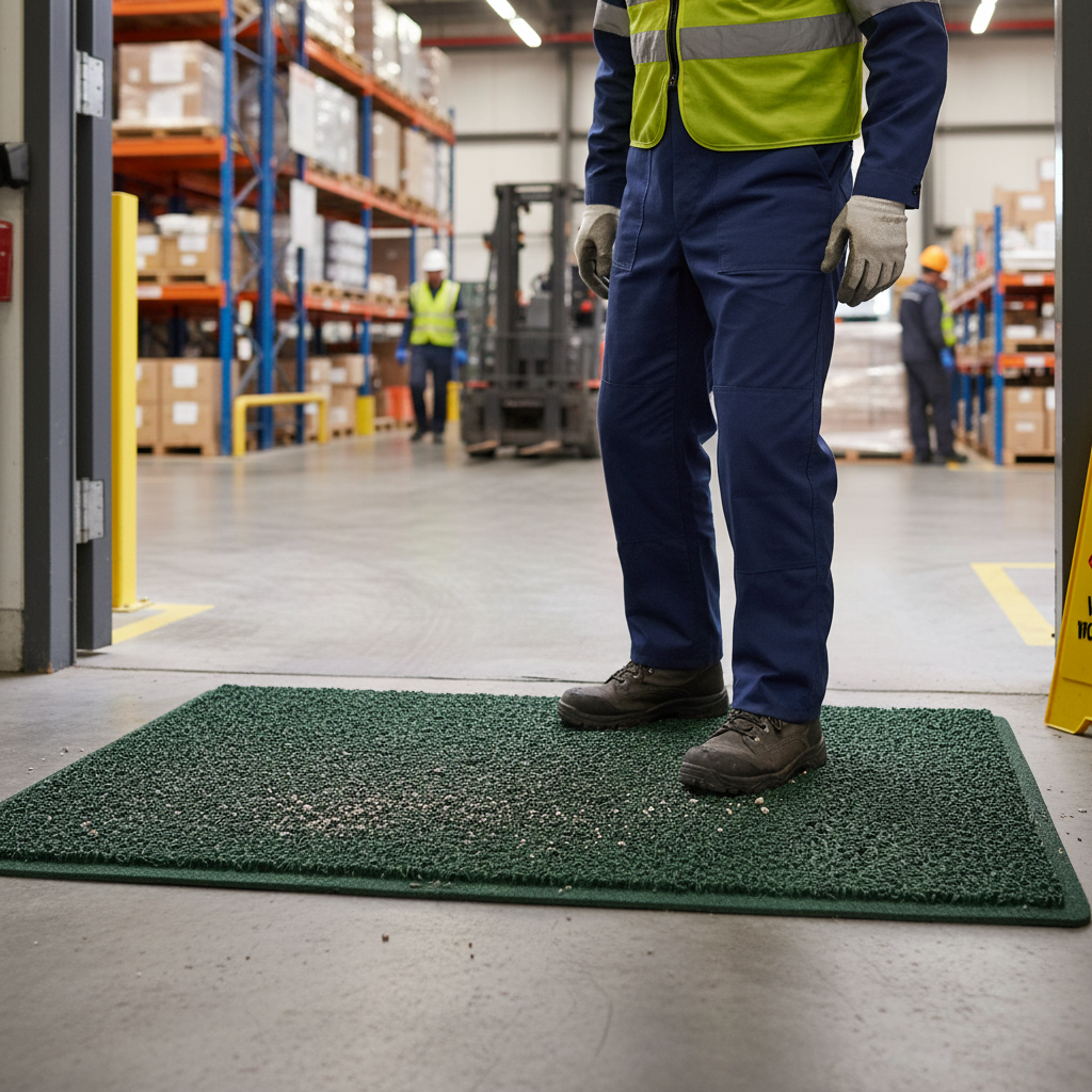 Premium Indoor Spaghetti Doormat - Green with Non-Slip Backing and Easy Maintenance for Entryways and Kitchens