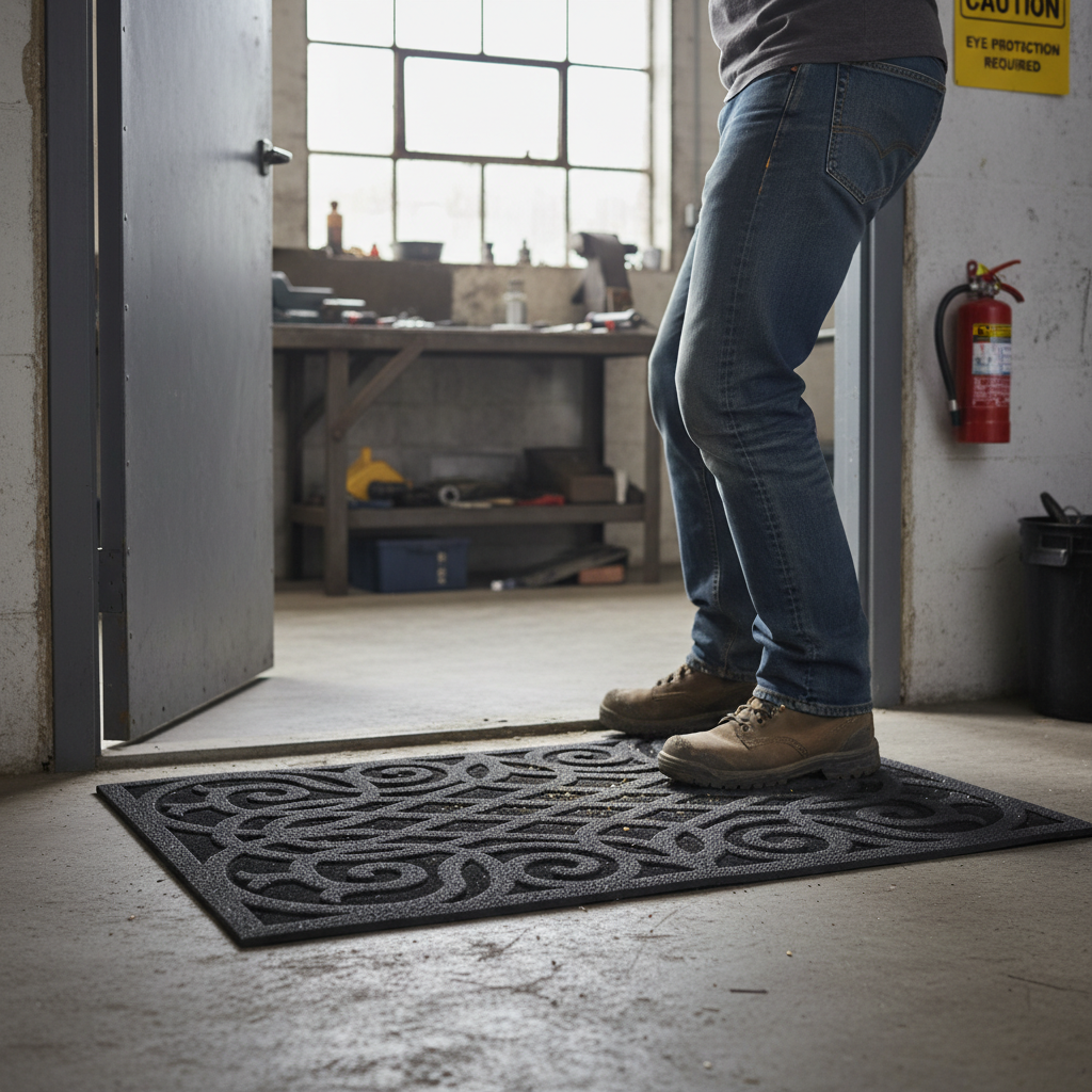 Premium Victorian Style Eco Door Mat - Heavy Duty Rubber Backing, Elegant Design, and Superior Dirt Trapping Functionality for Indoor & Outdoor Use