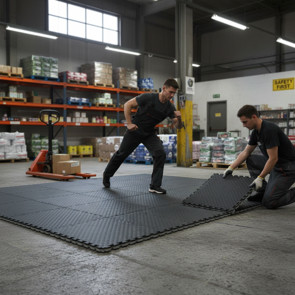 Premium 40mm Interlocking Tatami EVA Foam Mats - Reversible Grey/Black for Martial Arts Training