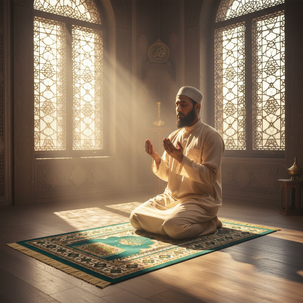 Premium Large Soft Prayer Mat 120x70cm - Luxurious Velvet with Intricate Islamic Patterns for Daily Use