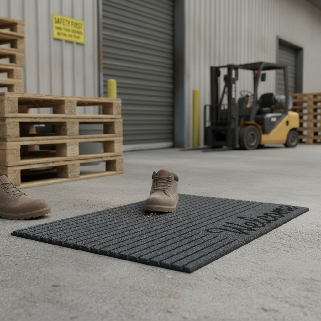 Premium Eco-Friendly Welcome Door Mat - Heavy Duty, Dark Grey, 75 x 44 cm for Indoor and Outdoor Use
