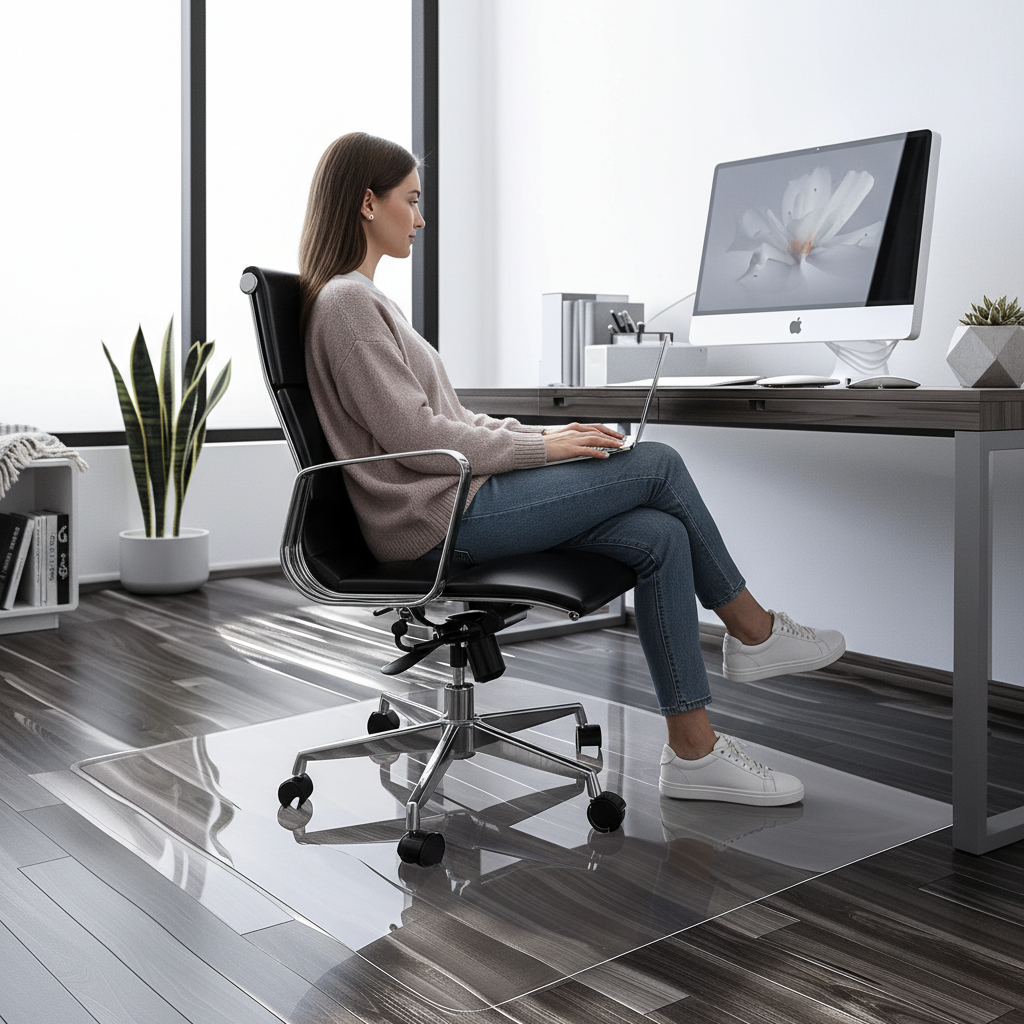 Premium Heavy Duty Chair Mat for Hard Floors - 120x120cm, 2mm Thick, Durable PVC with Transparent and Frosted Finish Options