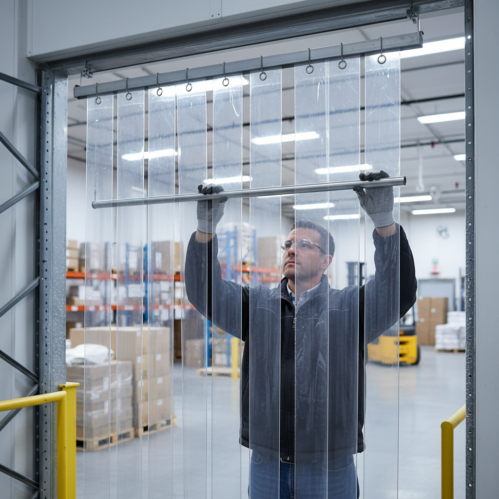 Premium PVC Curtain Replacement Stripes 2.1m - Durable, Flexible, and Easy to Install for Workshops and Warehouses