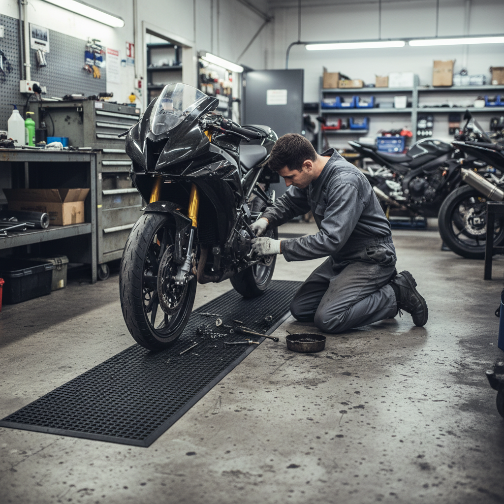 Premium Bike and Motorbike Floor Protector Mats - Durable, Non-Slip, Easy to Clean, Available in Two Sizes for Ultimate Protection