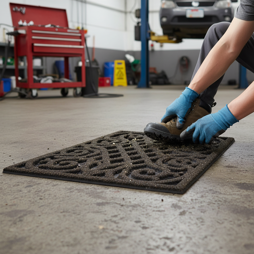 Premium Victorian Style Eco Door Mat - Heavy Duty, Recycled Rubber, Elegant Design for Indoor and Outdoor Use