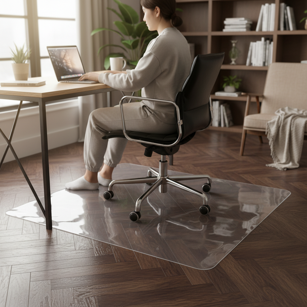 Premium Chair Mat for Hard Floors - Transparent PVC, 2mm Thick with Multiple Size Options for Ultimate Floor Protection