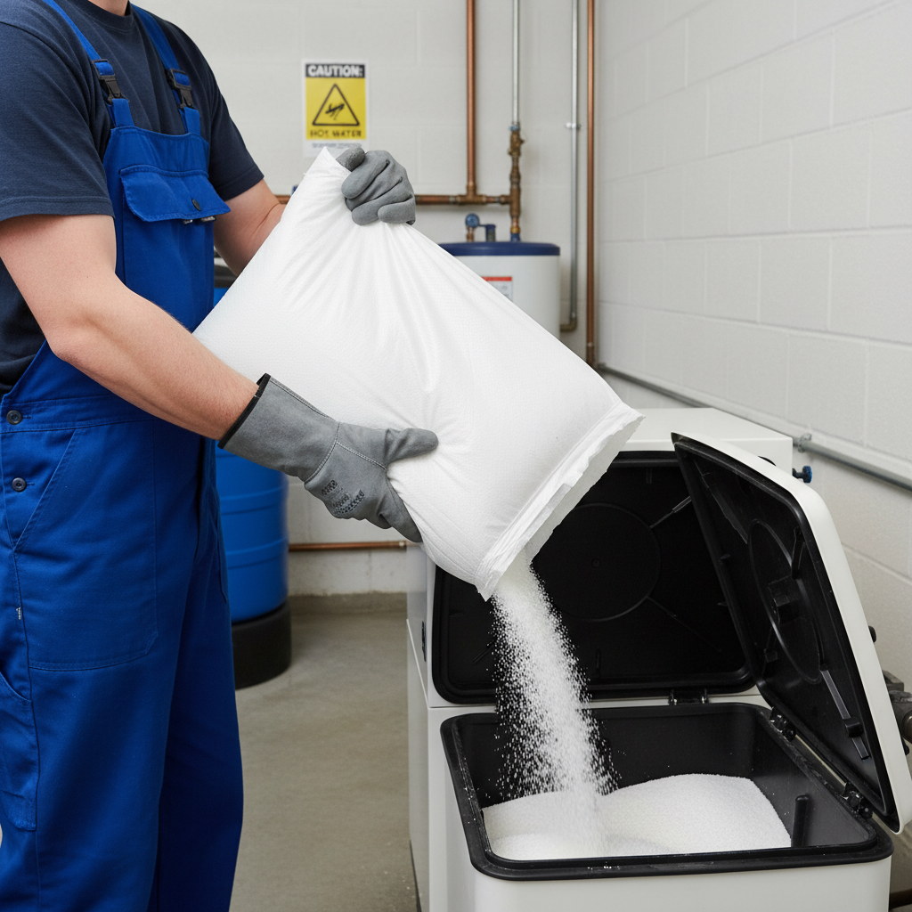 Premium Granular Water Softener Salt 25kg - High-Purity, Even Dissolution for Optimal Softening Performance