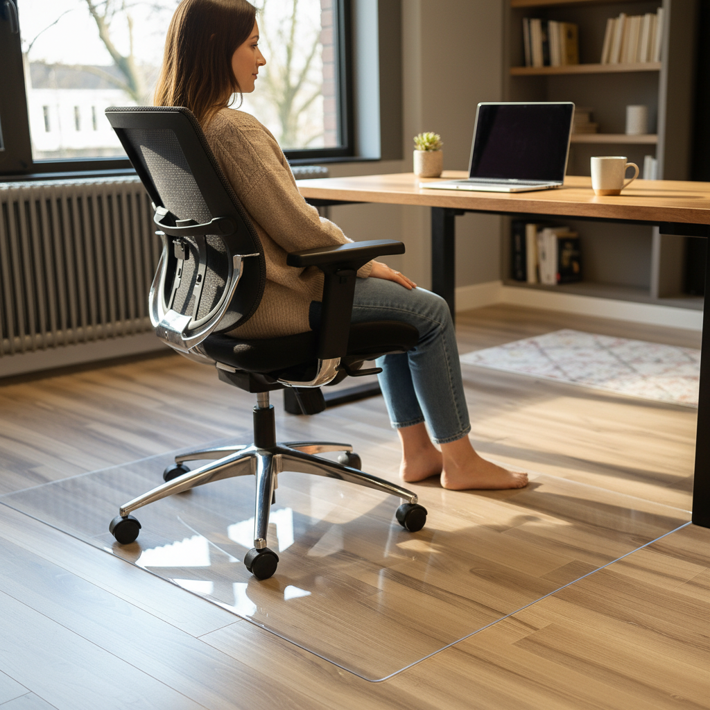 Premium Chair Mat for Hard Floors - 75x120cm, 2mm Thick, Clear and Frosted Finishes for Enhanced Protection