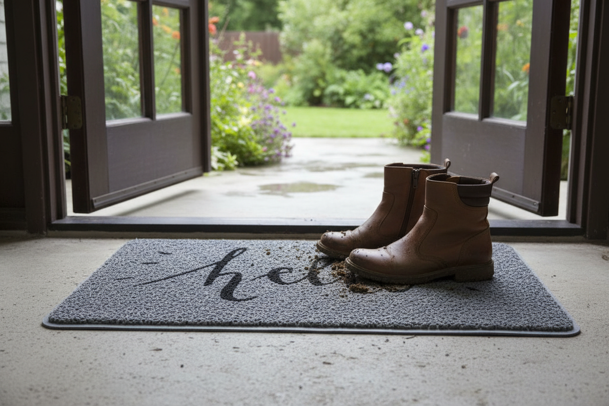 Premium PVC Spaghetti Looper Door Mat 75x44cm - Durable, Easy to Clean with Soft Cushioned Feel