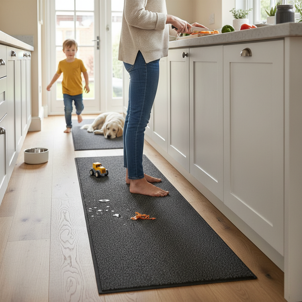 Premium Long Runner Indoor Floor Mat 150cm x 60cm - Durable, Anti-Slip, & Eco-Friendly Design for Kitchens and Hallways