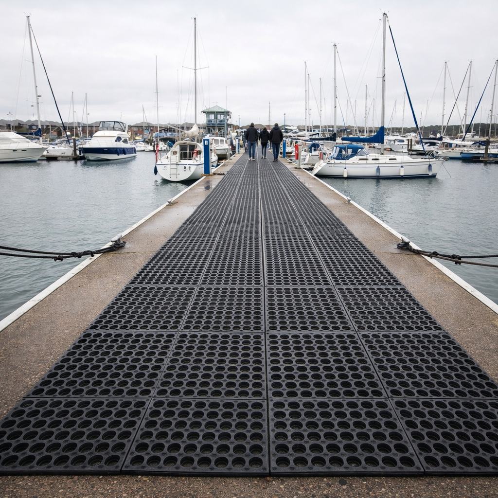 Non-Slip Rubber Matting for Decking - Anti-Slip Outdoor Deck Flooring | Weatherproof, Easy Install | UK