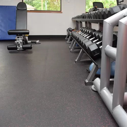 Heavy-Duty Rubber Gym Flooring – Non-Slip Roll Matting, Custom Cut for Home & Commercial Use