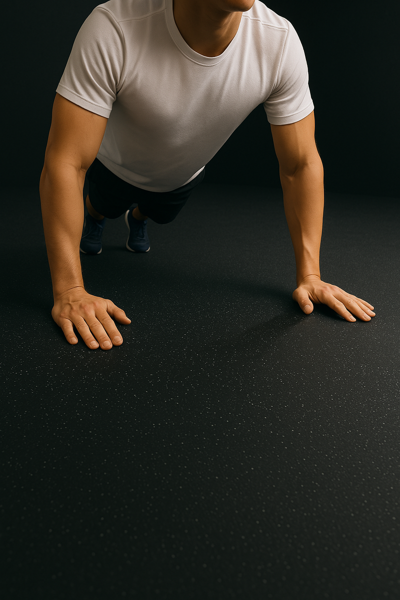 Heavy-Duty Rubber Gym Flooring – Non-Slip Roll Matting, Custom Cut for Home & Commercial Use