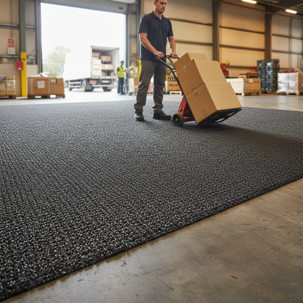 Premium PVC Anti-Slip Spaghetti Coil Mat Roll - 1.2m x 12m, Durable and Versatile Flooring Solution