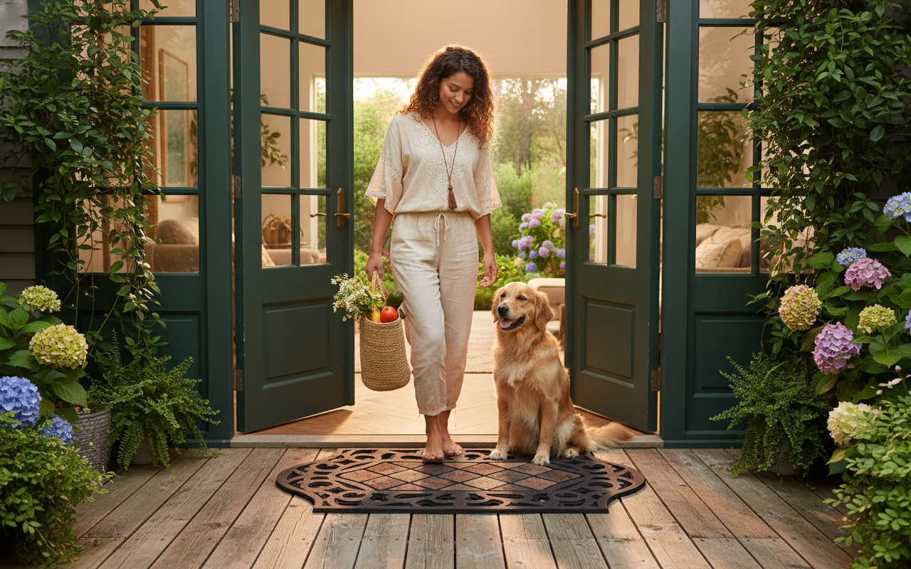 Premium Antique Themed Indoor & Outdoor Mat with Eco-Friendly Design and Superior Durability - 75 x 44 cm