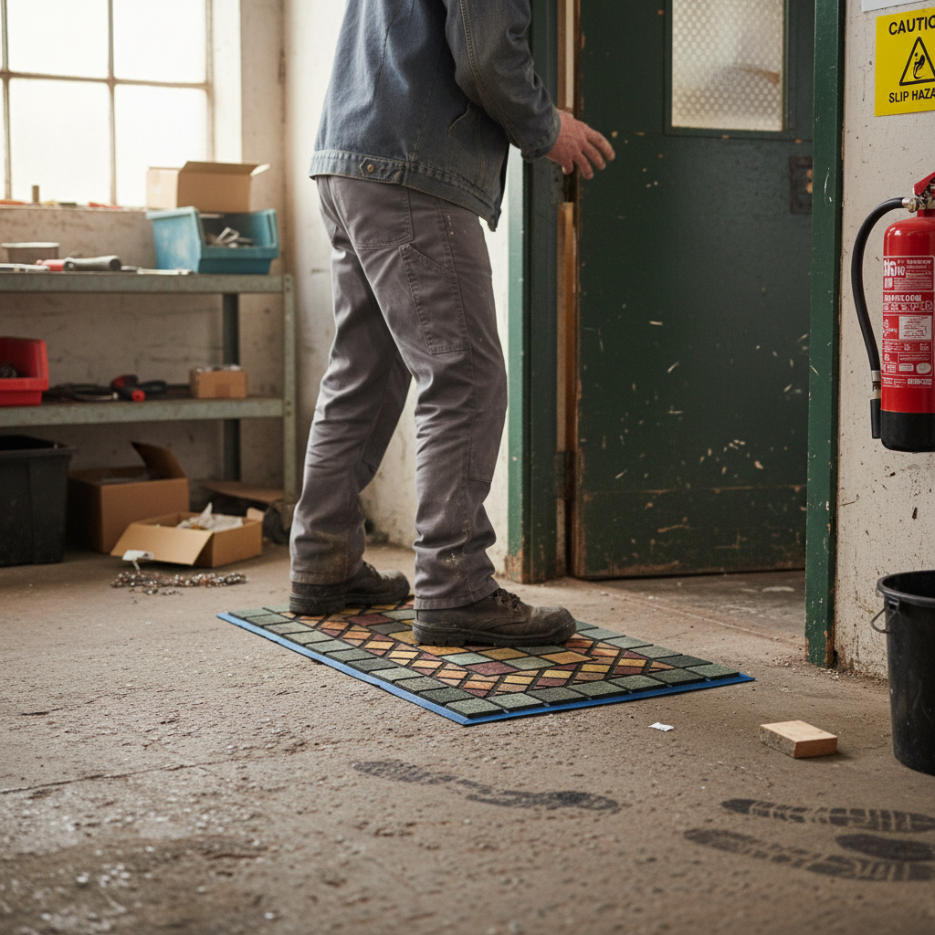 Premium Eco-Friendly Rectangular Tile Barrier Door Mat - Non-Slip, Easy to Clean, Various Sizes Available