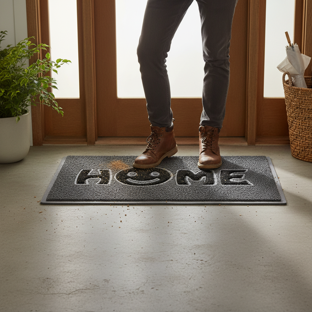 Premium Heavy Duty Spaghetti Doormat with Durable Vinyl Loop Material for All-Weather Use and Effortless Cleaning