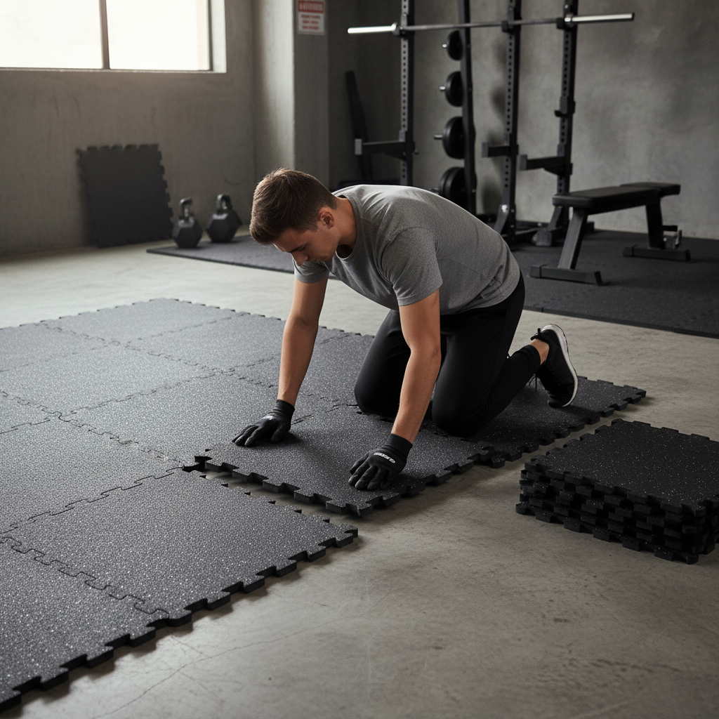 Premium Heavy Duty 100% Rubber Gym Flooring Mat 50cm x 50cm - 6mm Thick for Versatile Applications