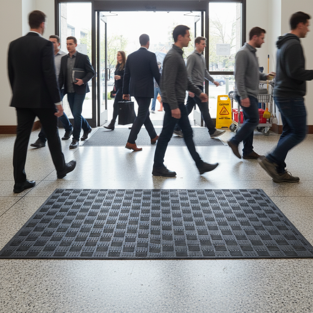 Premium Low Profile Rubber Deckplate Mat - Eco-Friendly, Heavy-Duty, Slip Resistant for High Traffic Areas