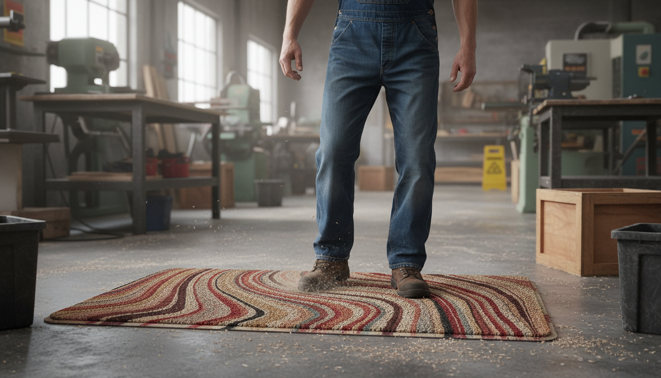 Premium Durable Candy Spaghetti Doormat with High-Performance Shoe Scraper for Indoor and Outdoor Use - 75 x 44 cm