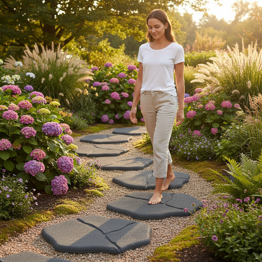 Premium Eco-Friendly Garden Stepping Stones - Durable, Non-Slip, Weatherproof Walkway Stones for Sustainable Outdoor Spaces