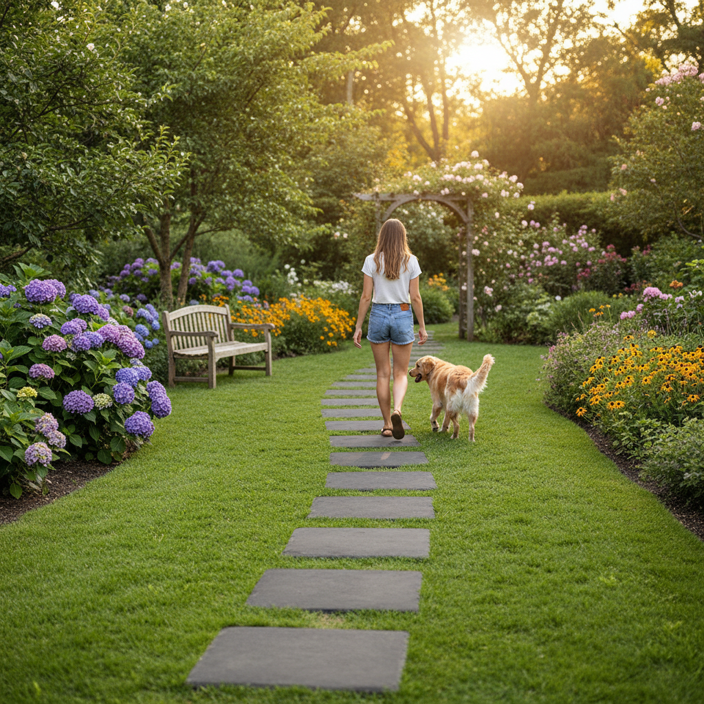 Premium Eco-Friendly Stepping Stones for Garden Pathways – Durable Recycled Rubber Design in Slate Grey
