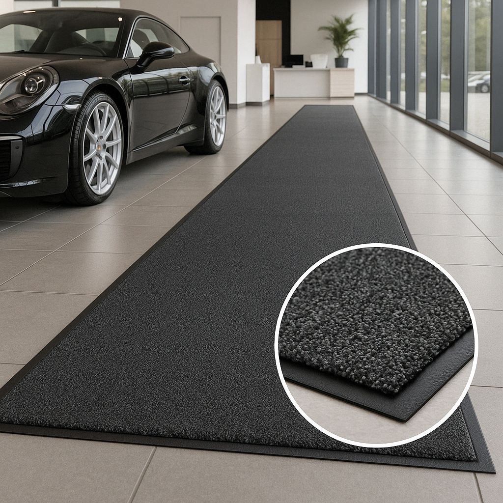 Heavy Duty Barrier Runner Non-Slip Mat High Traffic Entrance Mat with Dual-Level Surface, Durable Polymer Base, Bevelled Edges, and Anti-Creep Finish