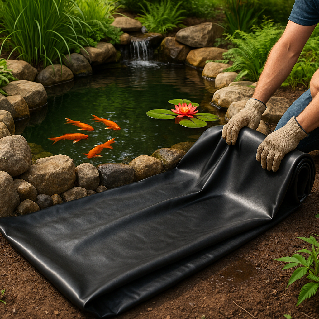 Professional-Grade EPDM Pond Liner – 0.75mm Flexible, UV Resistant Rubber for Durable Garden Water Features