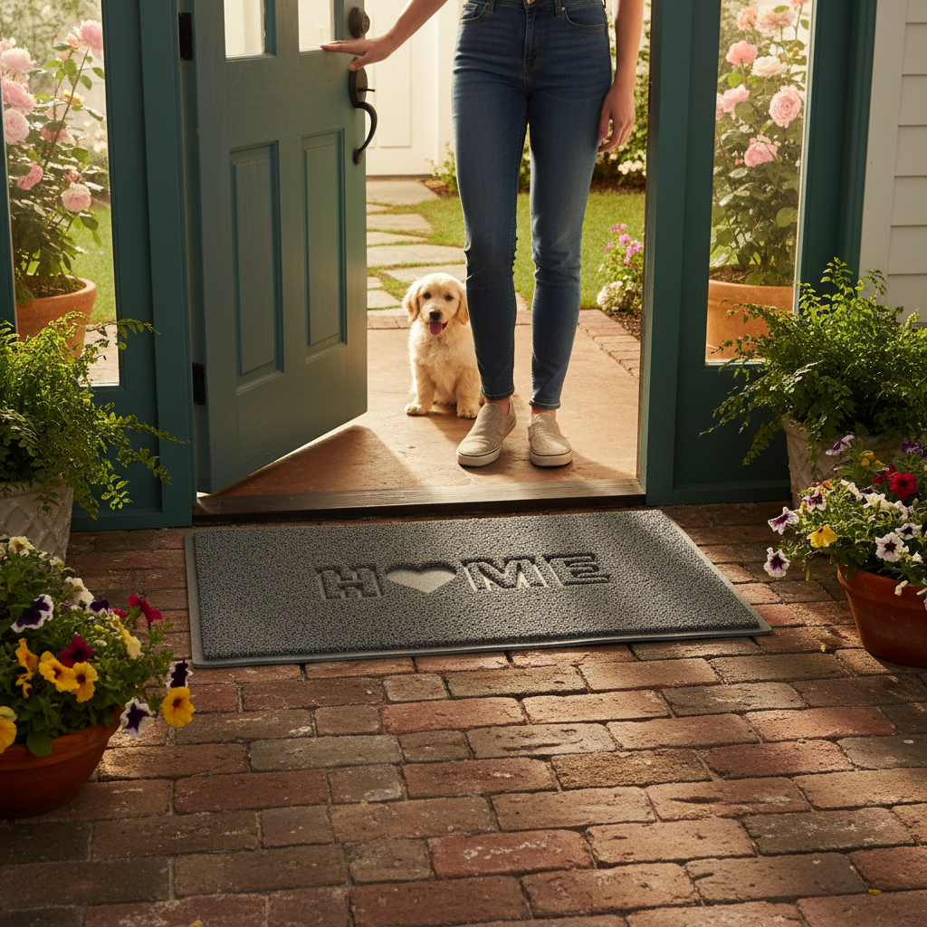 Premium Heart Embossed Spaghetti Mat - Non-Slip, Machine-Washable, Stain-Resistant with Multiple Color Options and Sizes for Indoor and Outdoor Use