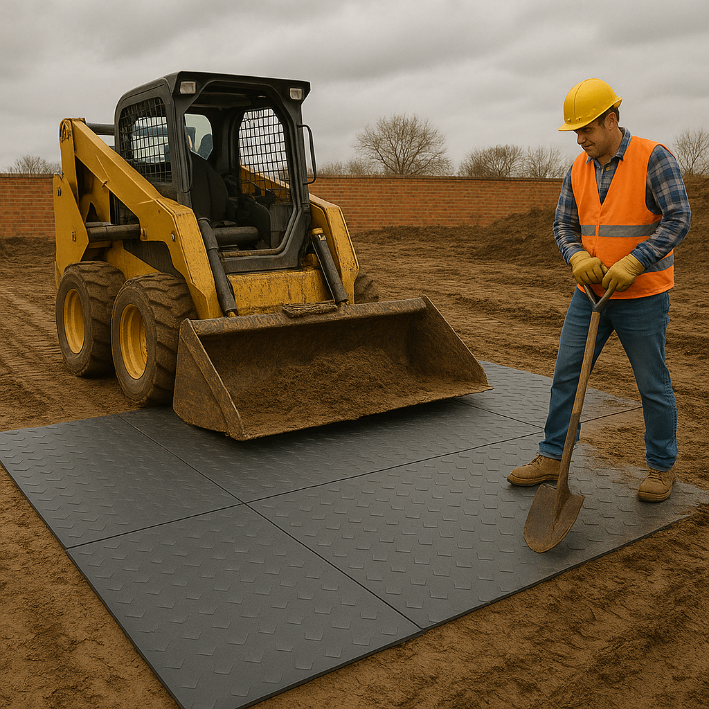SiteStax Ground Protection Mat – 1200x800x22mm Heavy-Duty Load Bearing