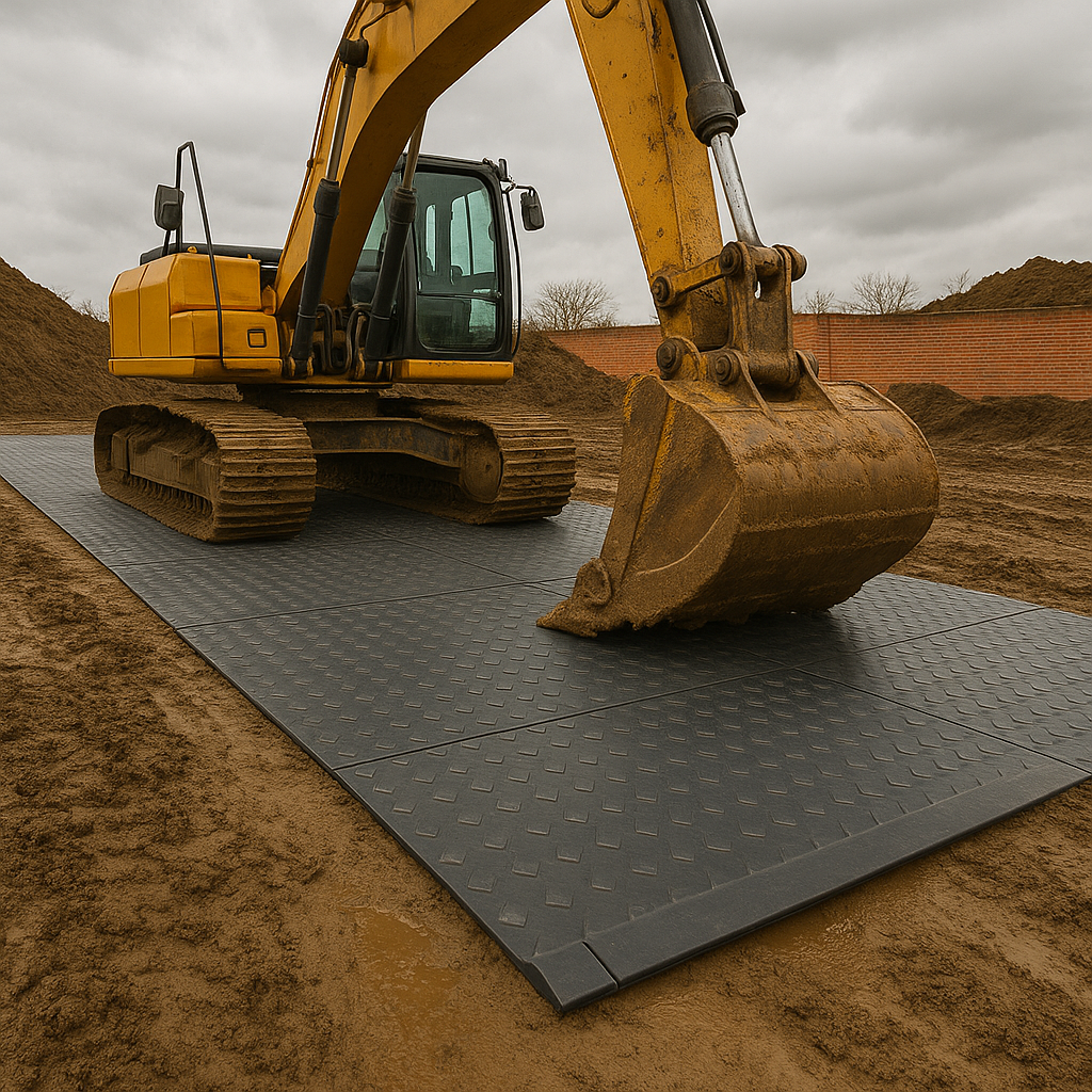 SiteStax Ground Protection Mat – 1200x800x22mm Heavy-Duty Load Bearing