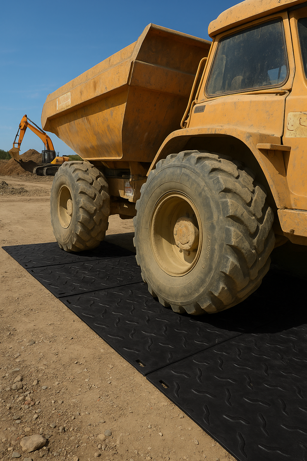 DuroTrak® HD Heavy Duty Ground Protection Mats 2400x1200mm Recycled Plastic Access Mats for Construction Sites