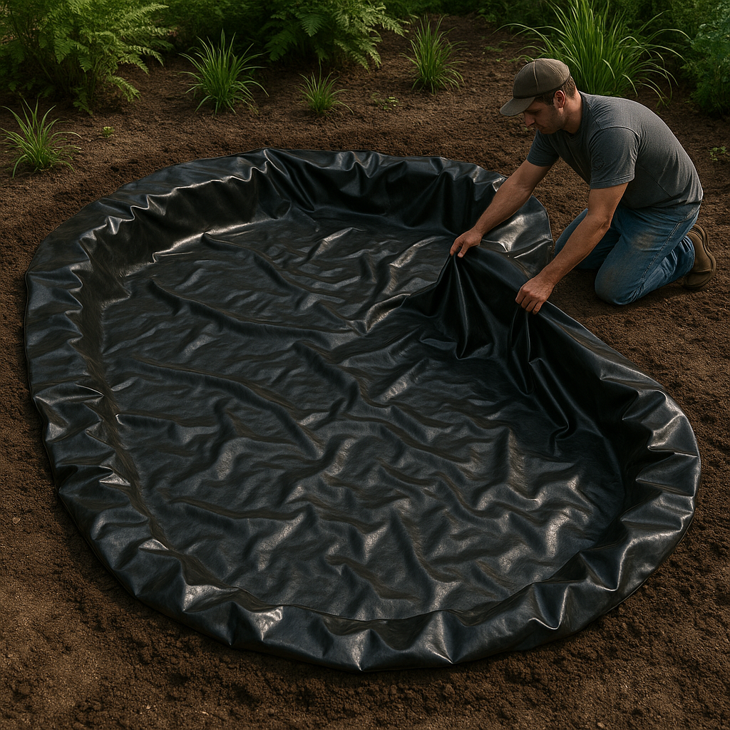 Professional-Grade EPDM Pond Liner – 0.75mm Flexible, UV Resistant Rubber for Durable Garden Water Features