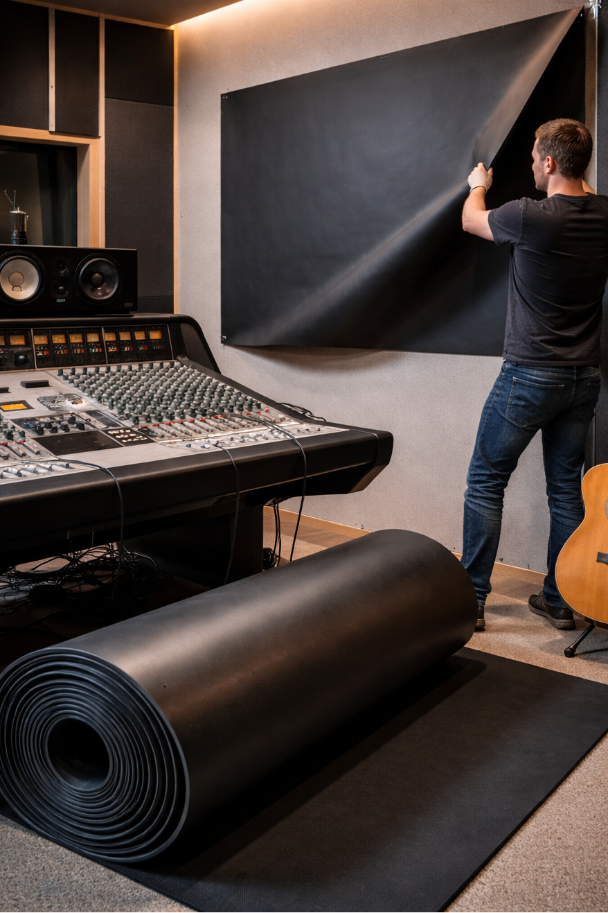 Premium Soundproofing Rubber Sheet - High-Quality Acoustic Deadening, Superior Noise Reduction, Versatile Use, Durable, Enhances Acoustic Comfort
