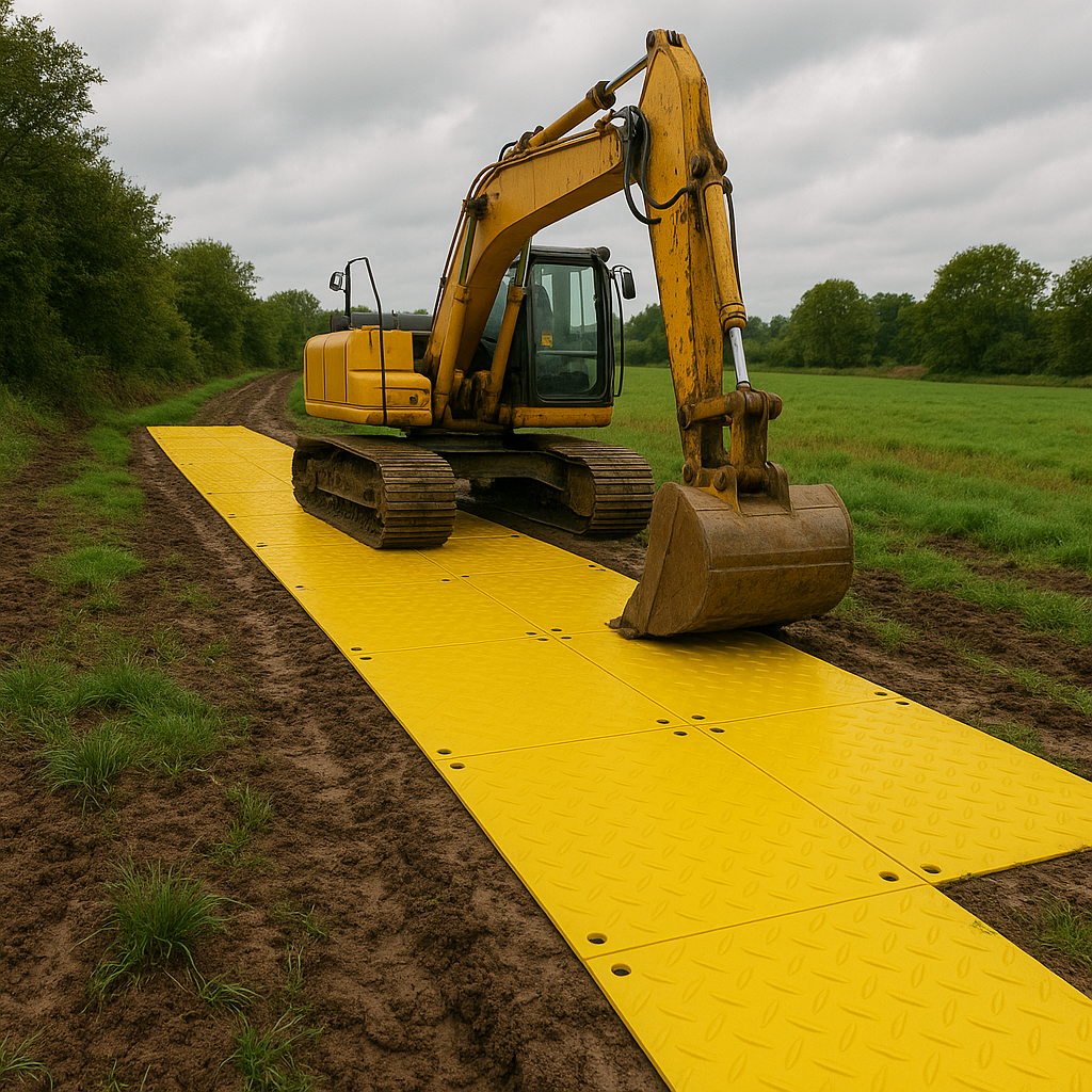 ExpressTrak™ Heavy Duty Ground Protection Access Mat – 2400mm x 1200mm x 12mm