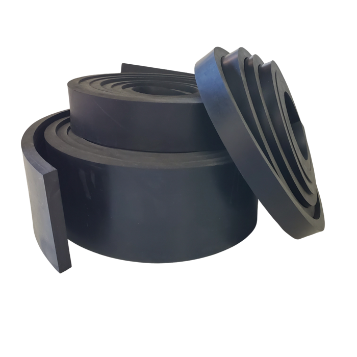 Solid Black Neoprene Rubber Strip - Slip Not Co Uk