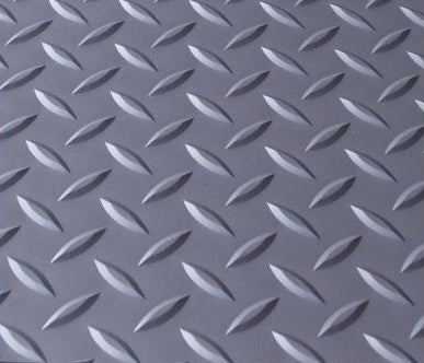 Slate Gray Diamond Plate Kennel Rubber Flooring