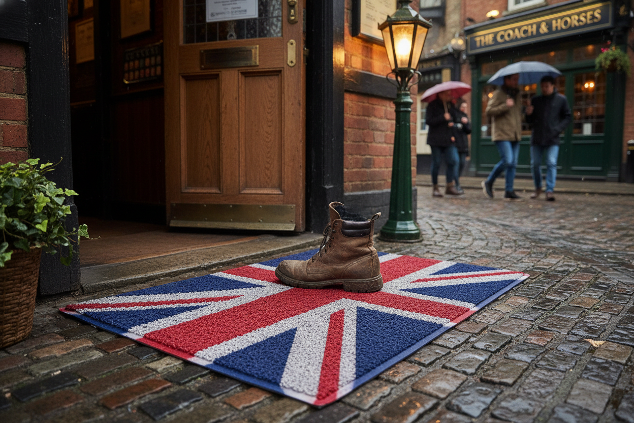 Premium Union Jack Flag Door Mat - Durable Vinyl, Eye-Catching Design, Safe and Functional, Ideal for Homes and Offices