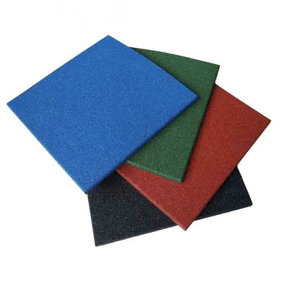 Safety Mats Play Protect 1x1m - Slip-Resistant, All-Weather Rubber Tiles, Insulated & Drainage-Ready for Playground, Gym, Pool & More