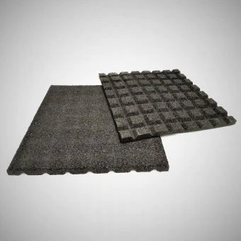 Safety Mats Play Protect 1x1m - Slip-Resistant, All-Weather Rubber Tiles, Insulated & Drainage-Ready for Playground, Gym, Pool & More