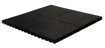 Safety Mats Play Protect 1x1m - Slip-Resistant, All-Weather Rubber Tiles, Insulated & Drainage-Ready for Playground, Gym, Pool & More