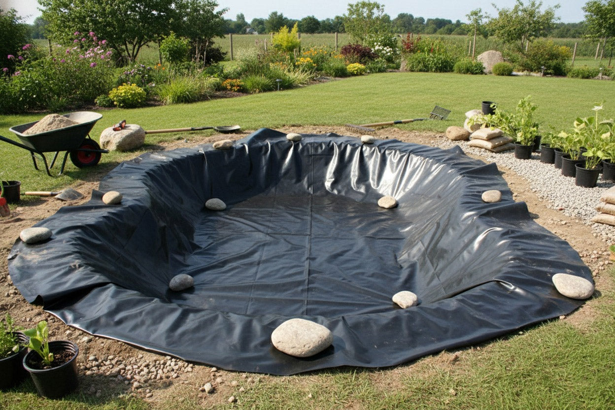 Heavy Duty LDPE Pond Liner Extra Thick 0.35mm With  25Year Guarantee